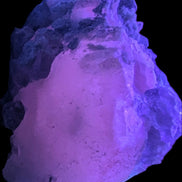 Calcite with Purple Fluorite cluster 103g  in UV light - Rocks and Things Store