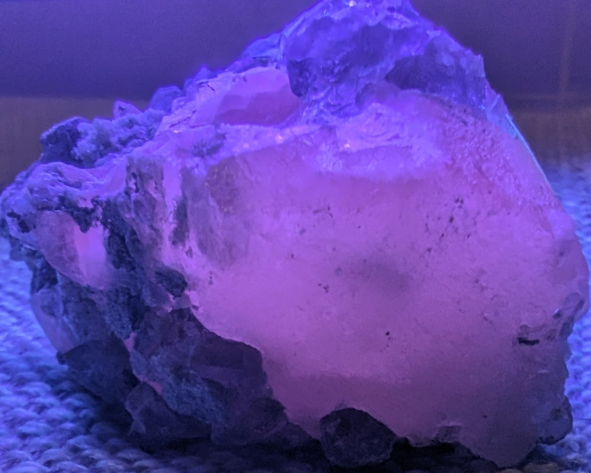 Calcite with Purple Fluorite cluster 103g Rocks and Things