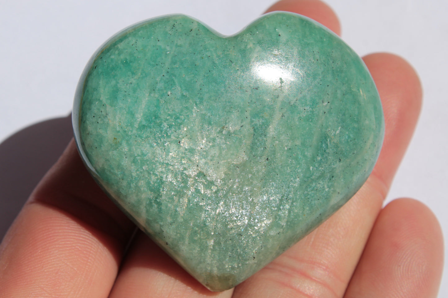 Amazonite heart from Madagascar 154g