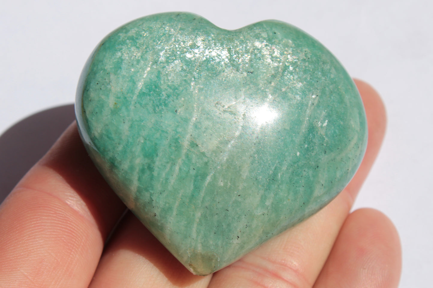 Amazonite heart from Madagascar 154g