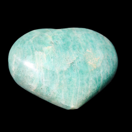 Amazonite heart from Madagascar 154g in sunlight - Rocks and Things Store