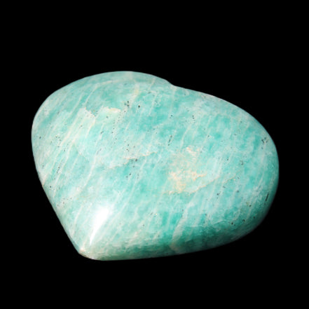 Amazonite heart from Madagascar 154g in sunlight - Rocks and Things Store