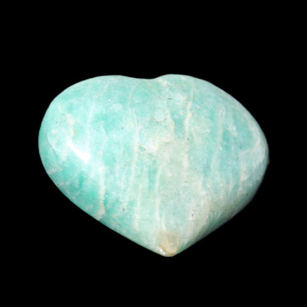Amazonite heart from Madagascar 154g in sunlight - Rocks and Things Store
