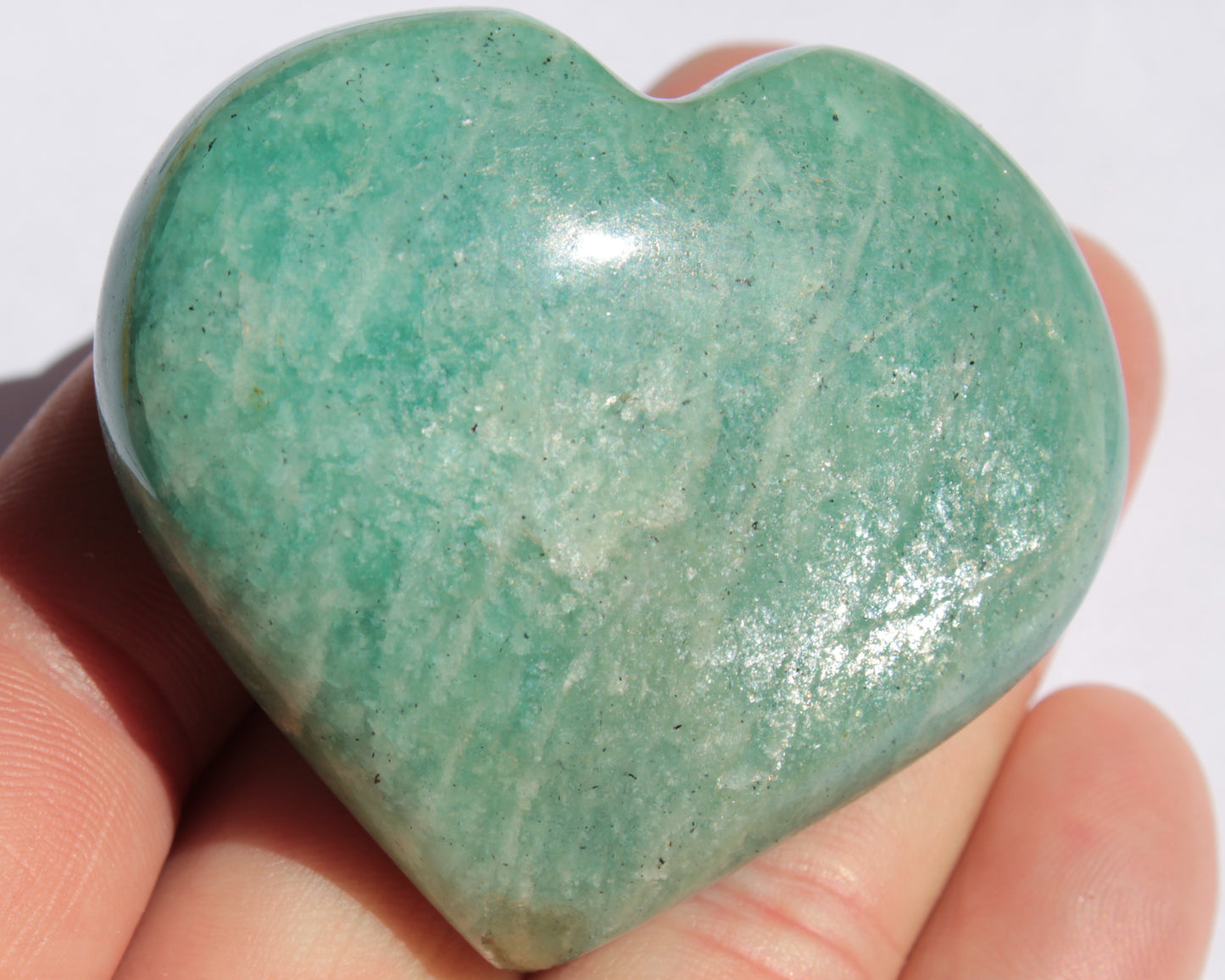 Amazonite heart from Madagascar 154g