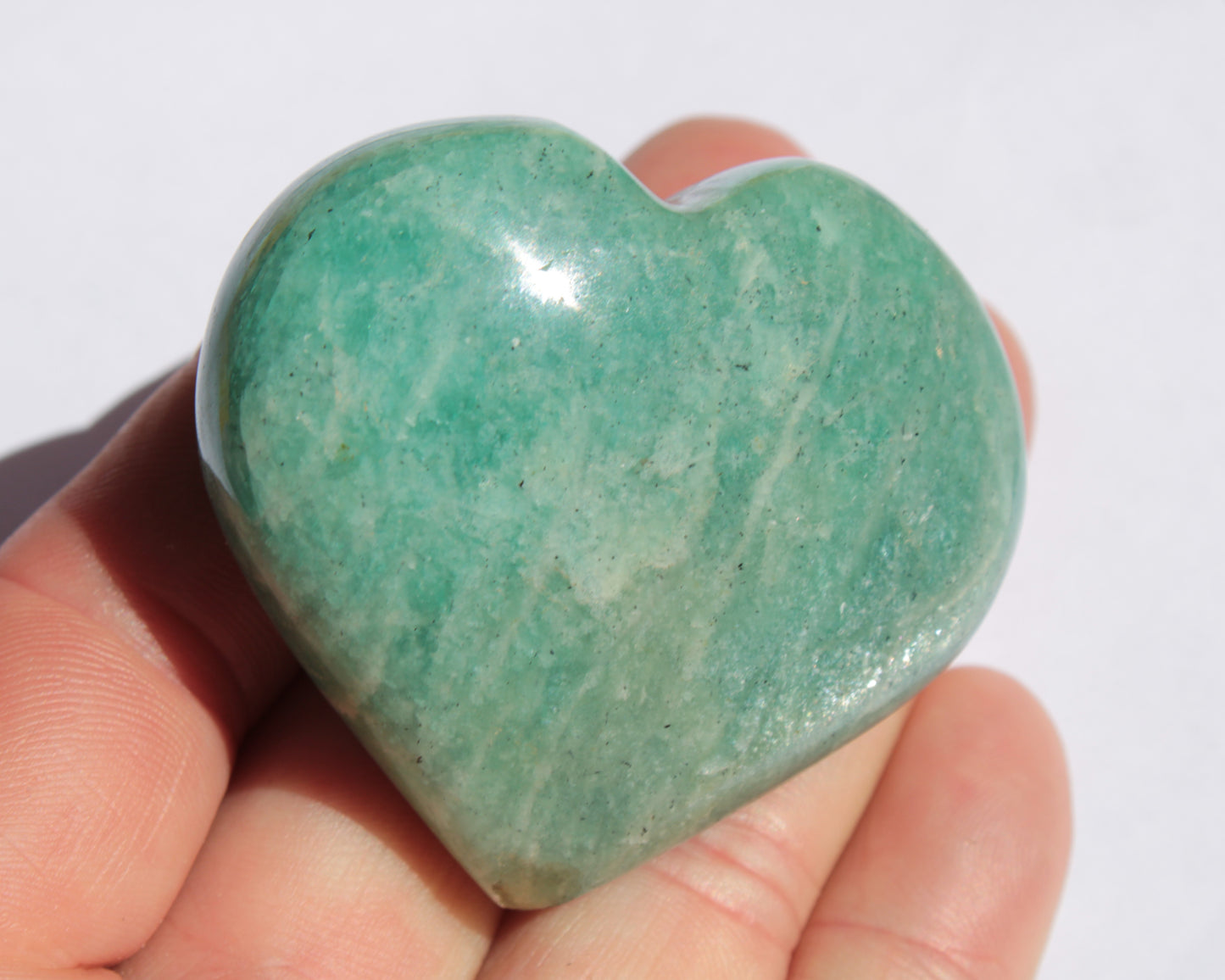 Amazonite heart from Madagascar 154g