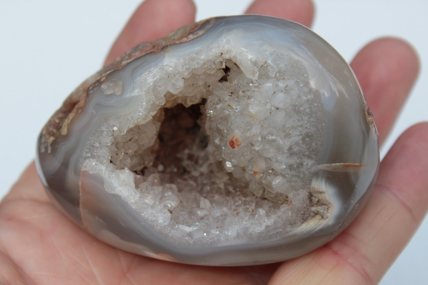 Agate geode 222g Rocks and Things