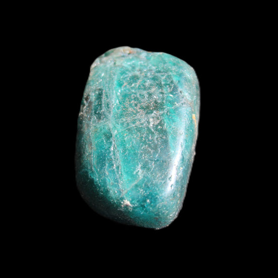 Blue Apatite tumbled stone 12-13g in sunlight - Rocks and Things Store