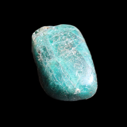 Blue Apatite tumbled stone 12-13g in sunlight - Rocks and Things Store