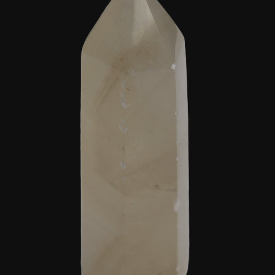 Yellow Calcite spar obelisk from Iceland 216g in sunlight Rocks and Things Store