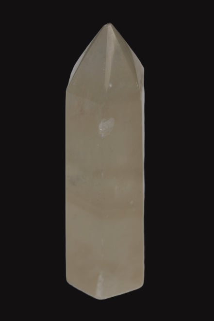 Yellow Calcite spar obelisk from Iceland 216g in sunlight Rocks and Things Store
