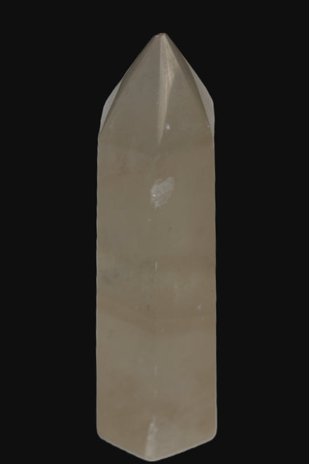 Yellow Calcite spar obelisk from Iceland 216g in sunlight Rocks and Things Store