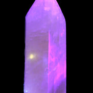 Yellow Calcite spar obelisk from Iceland 327g in UV light