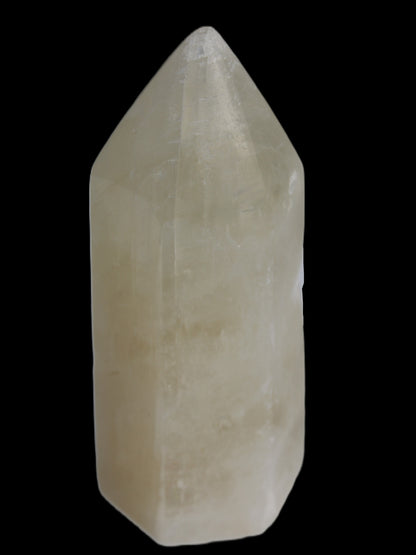 Yellow Calcite spar obelisk from Iceland 327g