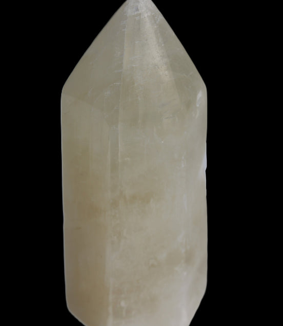 Yellow Calcite spar obelisk from Iceland 327g