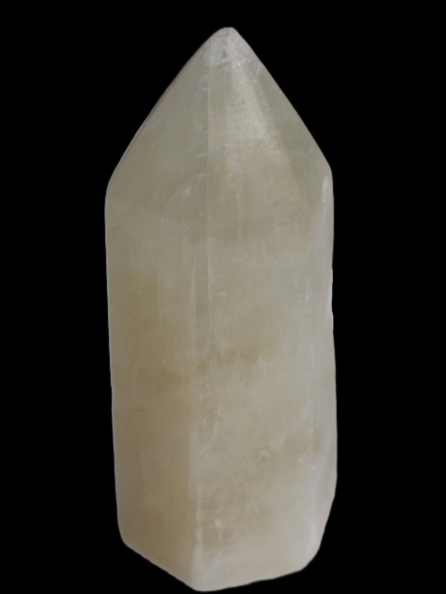 Yellow Calcite spar obelisk from Iceland 327g