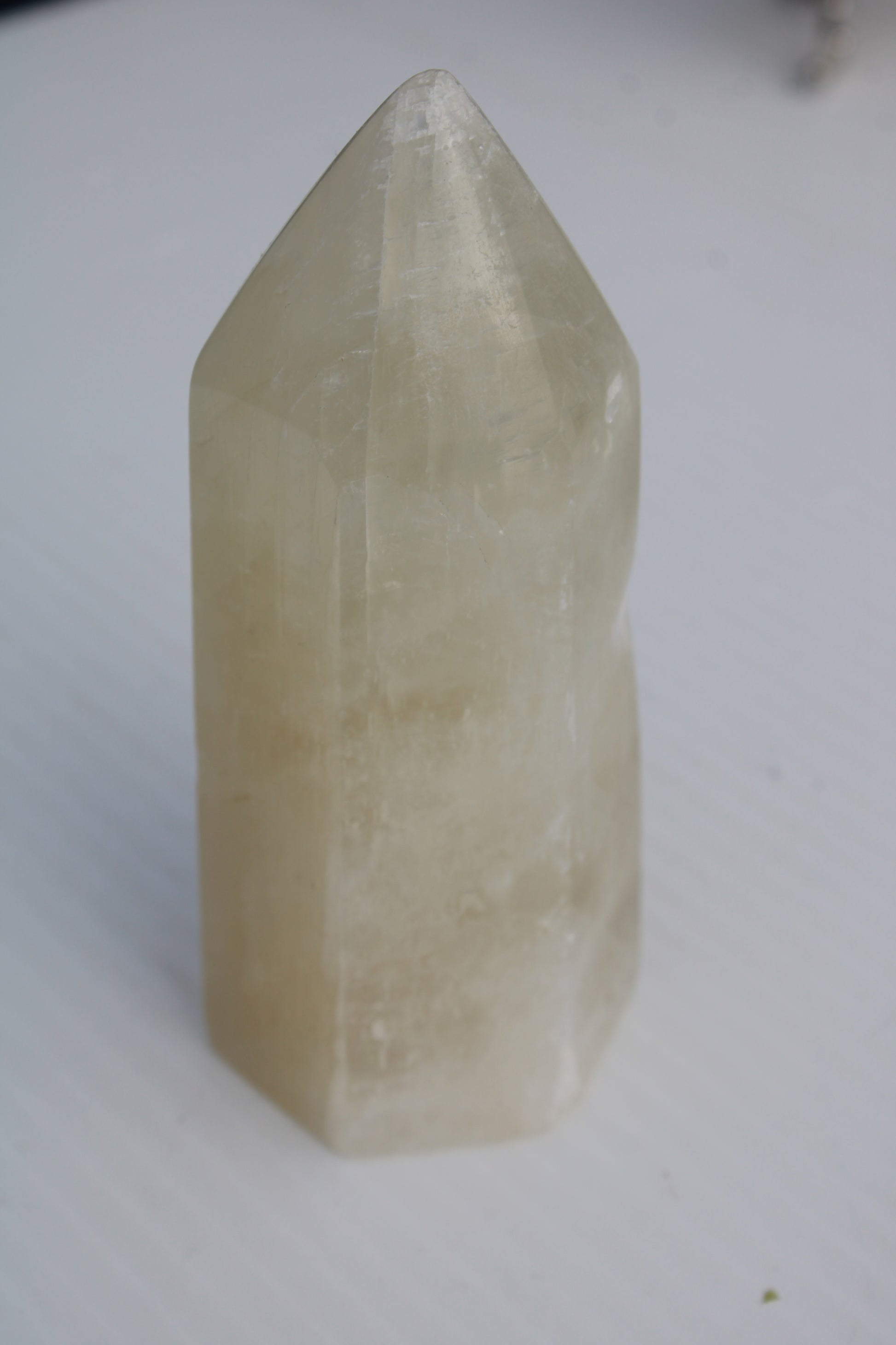 Yellow Calcite spar obelisk from Iceland 327g Rocks and Things