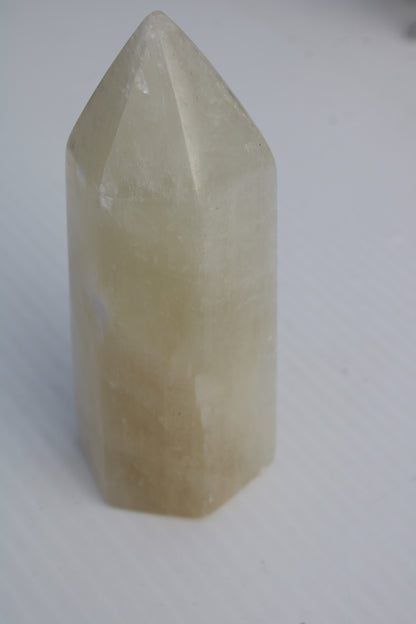 Yellow Calcite spar obelisk from Iceland 327g Rocks and Things