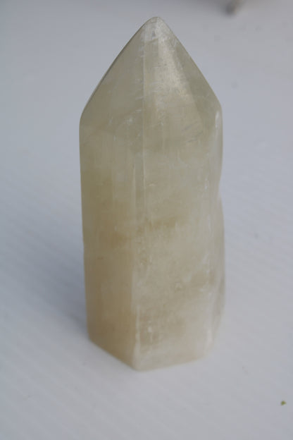 Yellow Calcite spar obelisk from Iceland 327g Rocks and Things