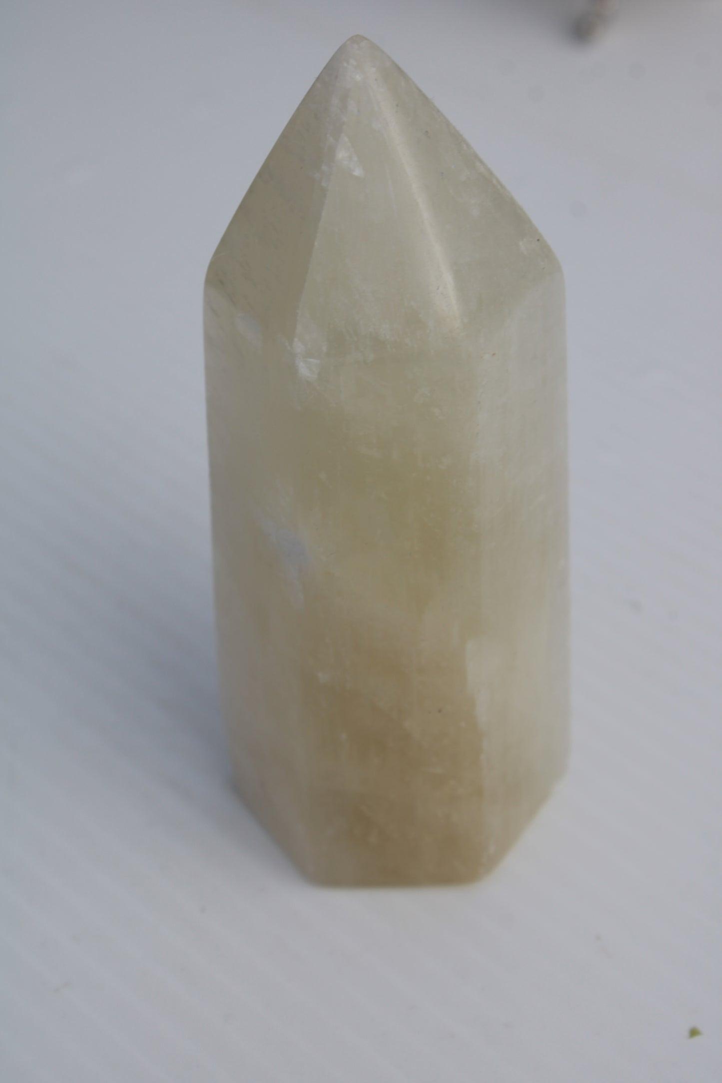 Yellow Calcite spar obelisk from Iceland 327g Rocks and Things