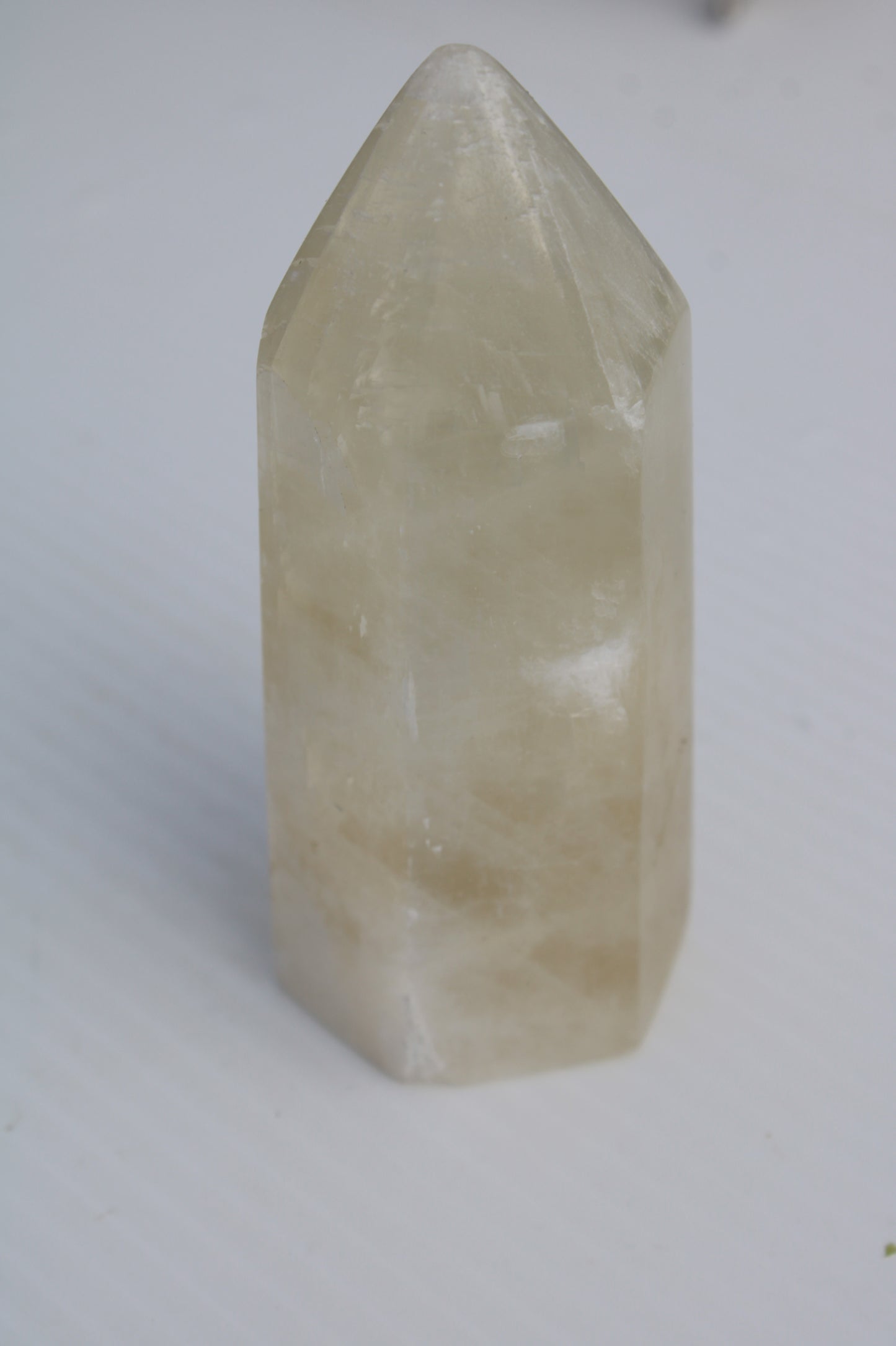 Yellow Calcite spar obelisk from Iceland 327g Rocks and Things