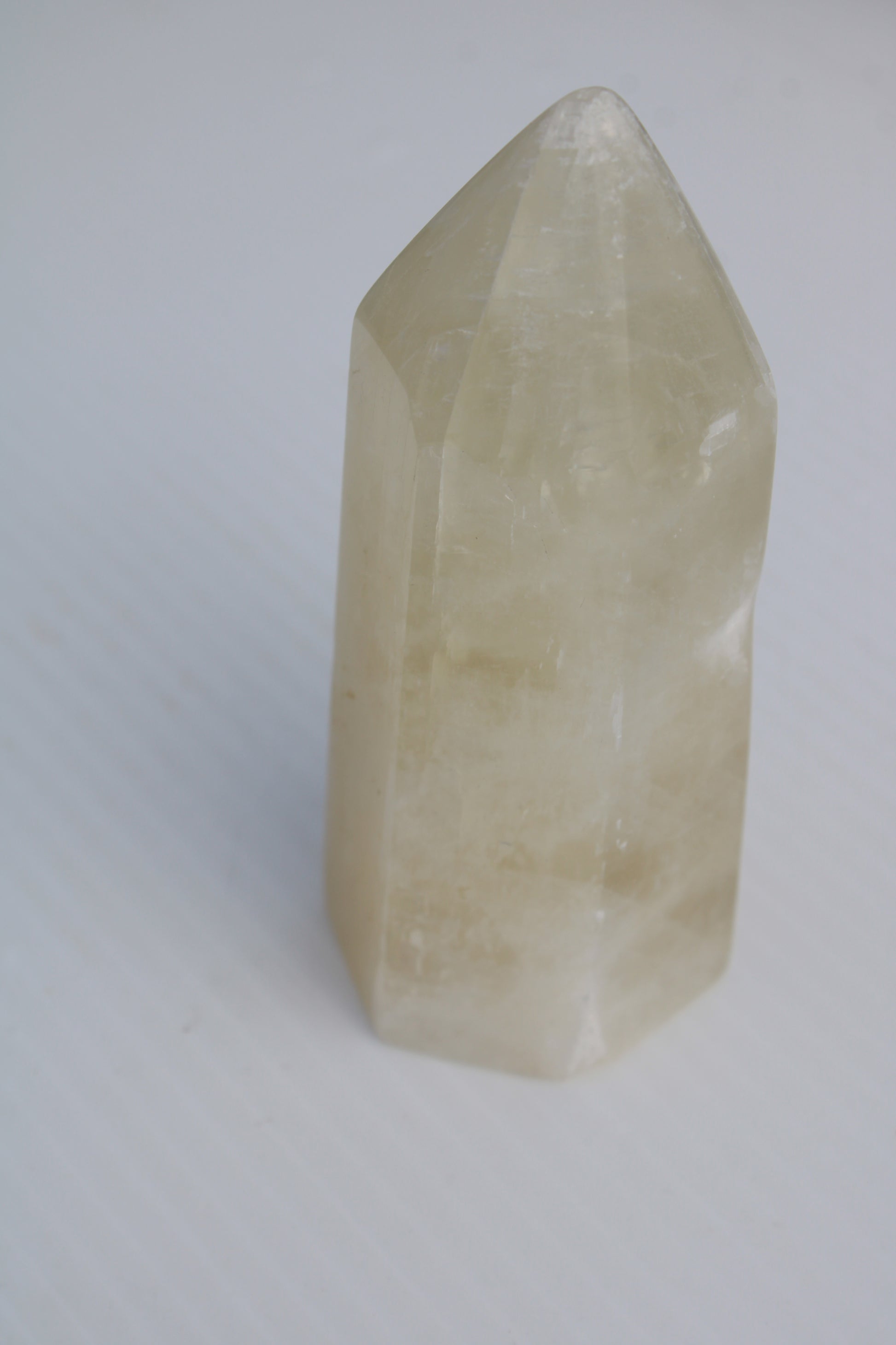 Yellow Calcite spar obelisk from Iceland 327g Rocks and Things