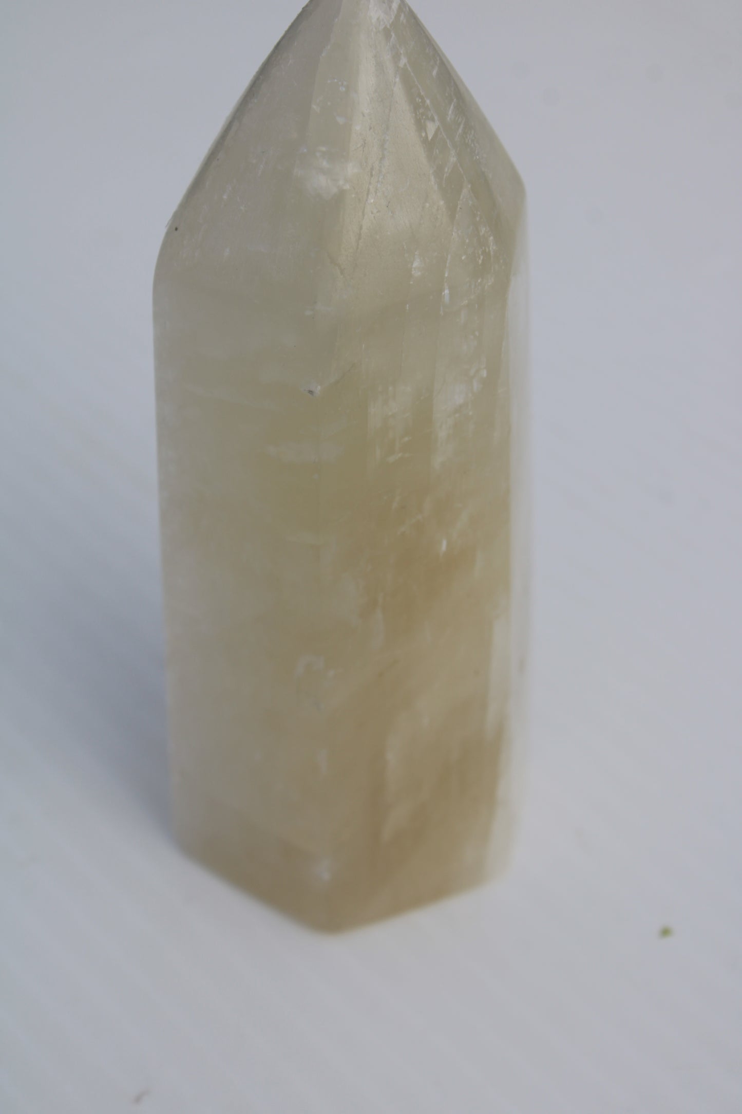 Yellow Calcite spar obelisk from Iceland 327g Rocks and Things