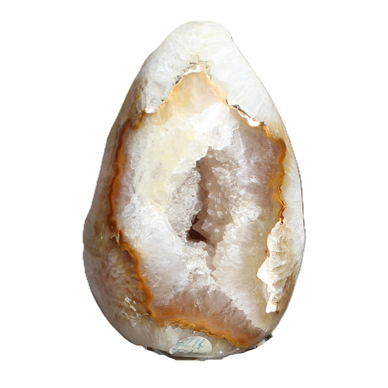 Chocolate Agate geode 470g in sunlight - Rocks and Things Store