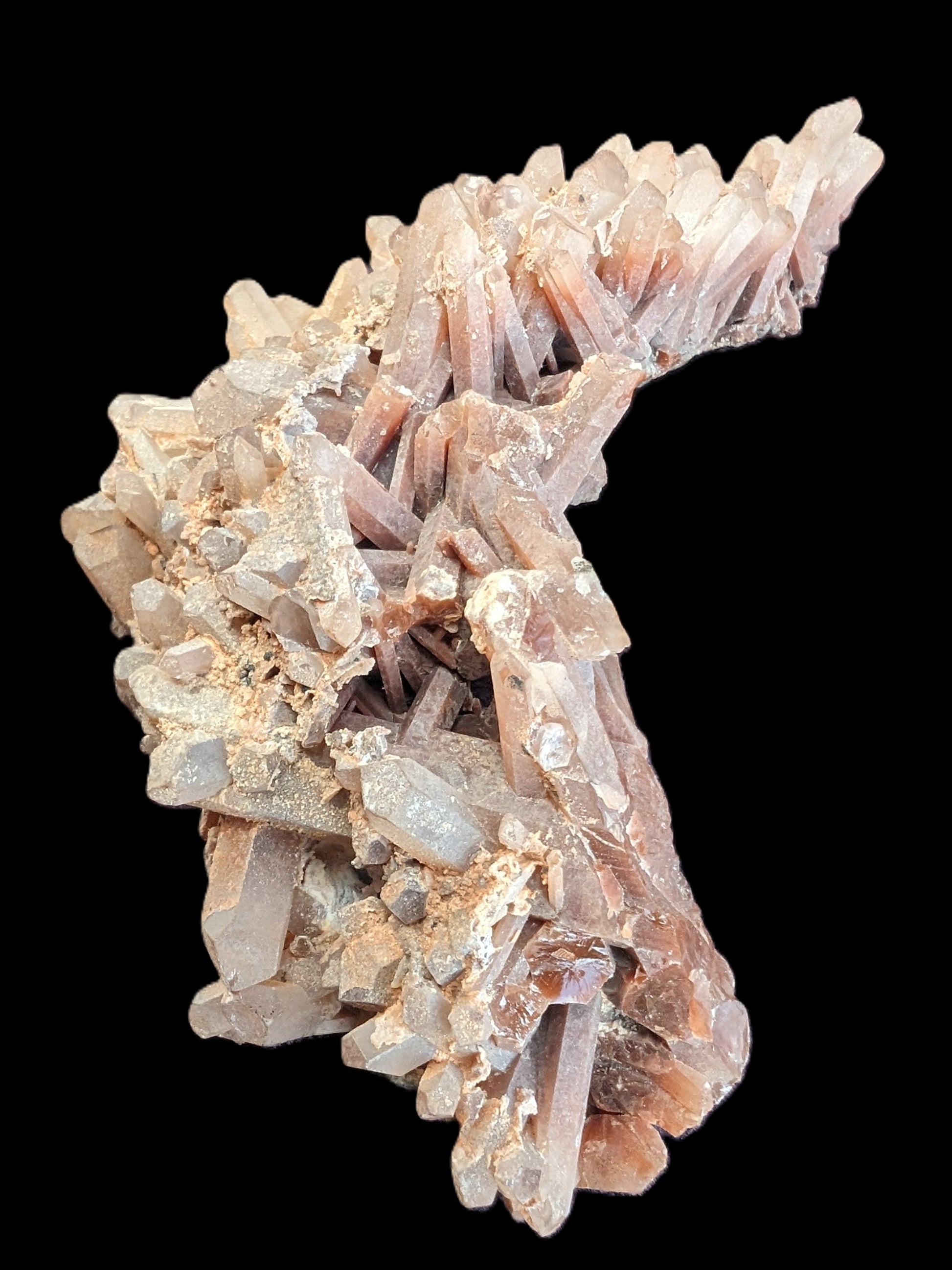 Tangerine Quartz cluster 344g Rocks and Things