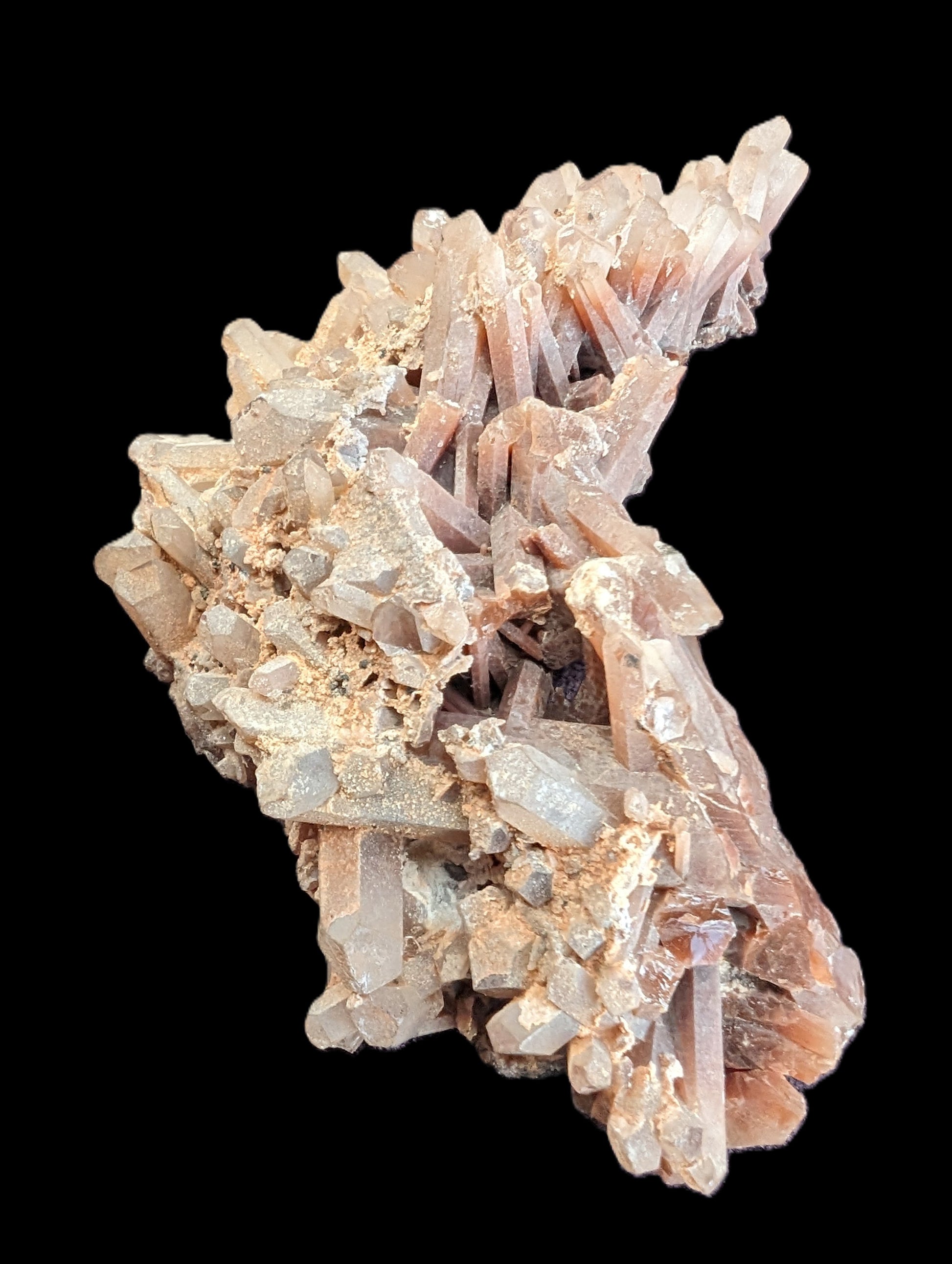 Tangerine Quartz cluster 344g Rocks and Things