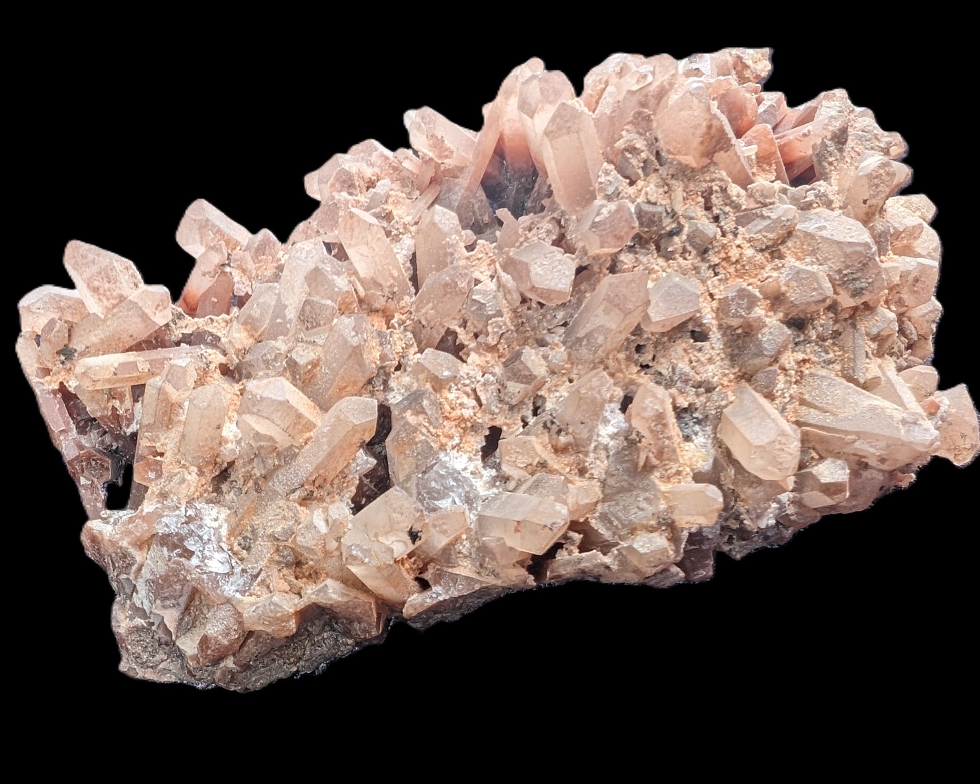 Tangerine Quartz cluster 344g Rocks and Things