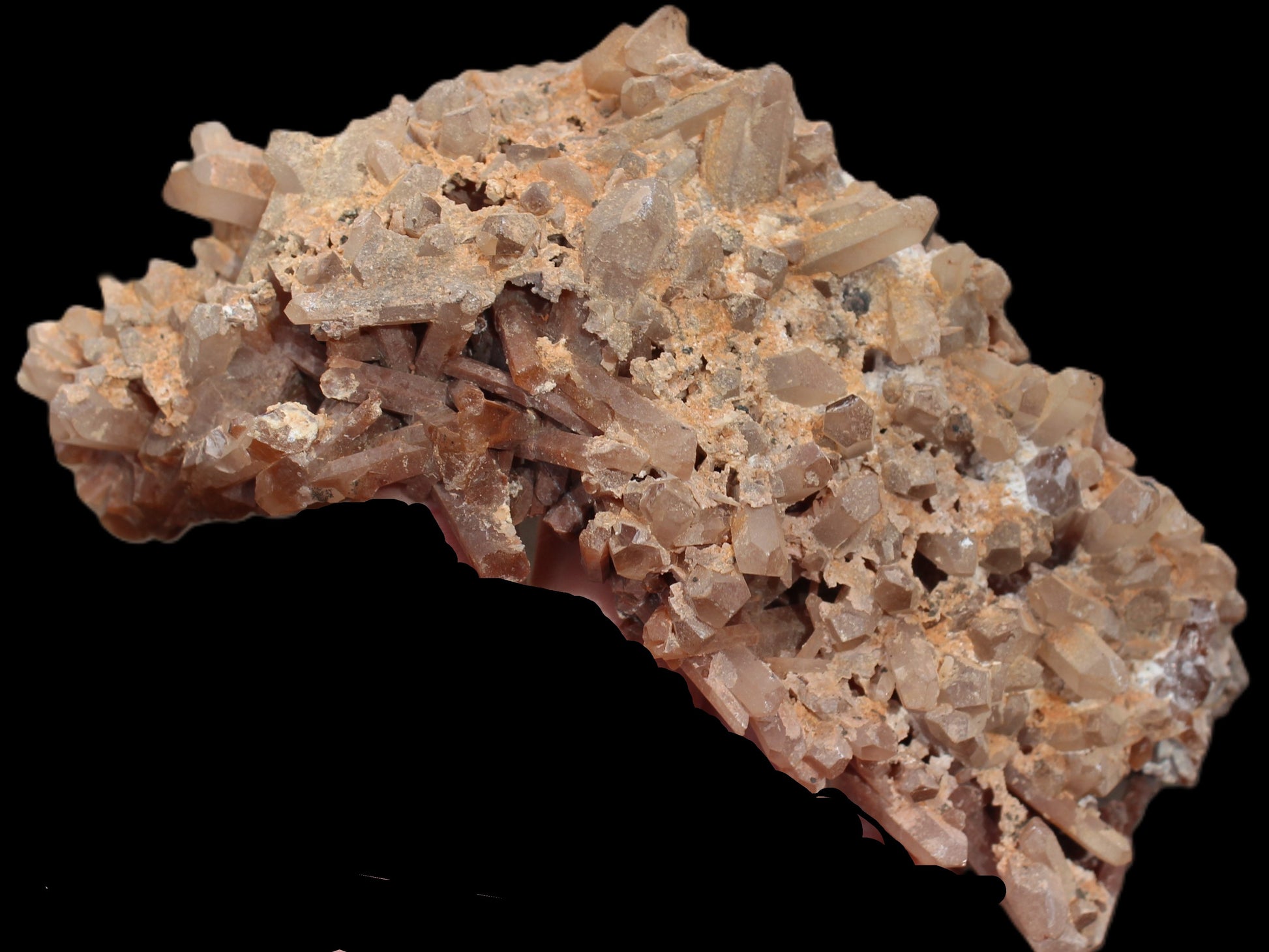 Tangerine Quartz cluster 344g Rocks and Things