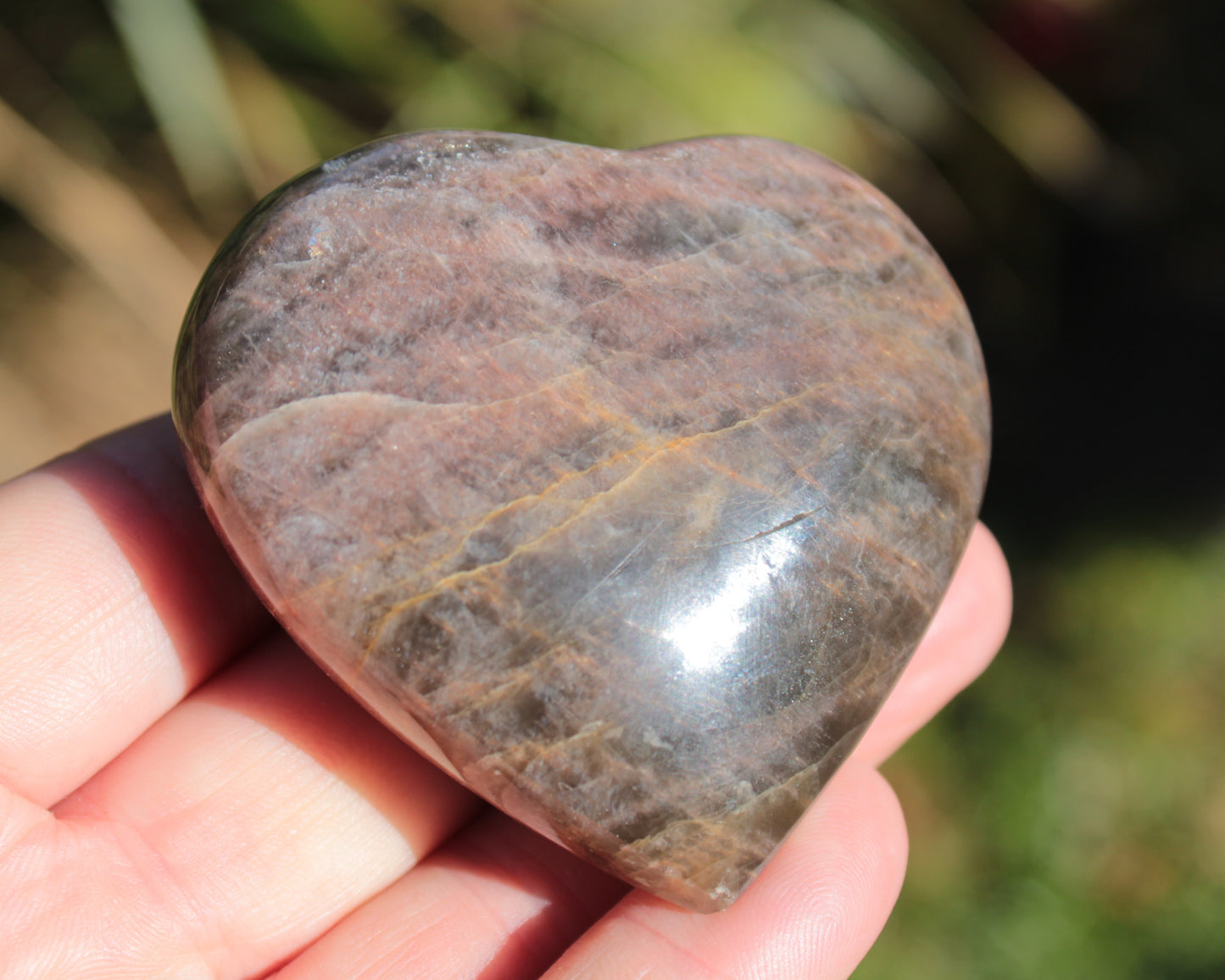 Black Moonstone heart 132g