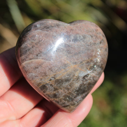 Black Moonstone heart 132g Rocks and Things