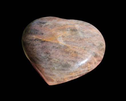Black Moonstone heart 132g - Rocks and Things Store