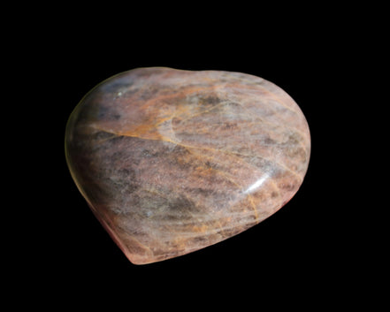 Black Moonstone heart 132g - Rocks and Things Store