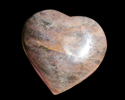 Black Moonstone heart 132g - Rocks and Things Store