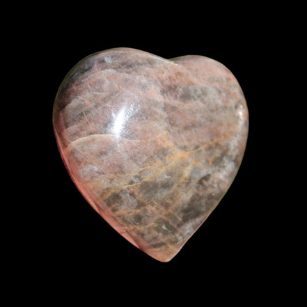 Black Moonstone heart 132g - Rocks and Things Store