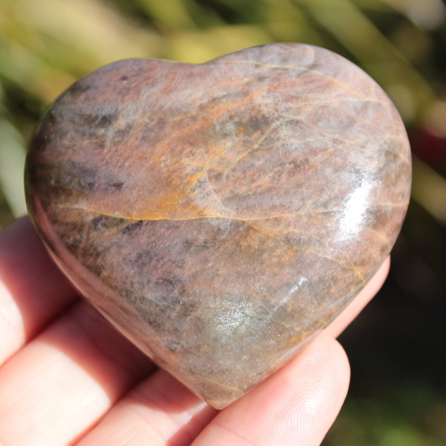 Black Moonstone heart 132g Rocks and Things