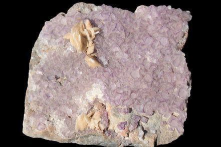 Purple Fluoritewith Calcite angel wings cluster 128g Rocks and Things