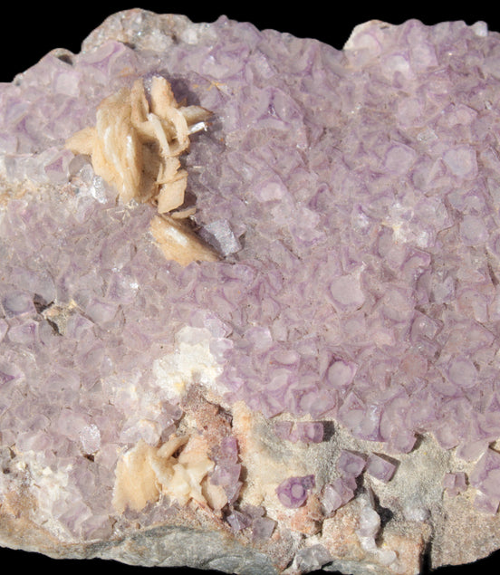 Purple Fluoritewith Calcite angel wings cluster 128g Rocks and Things