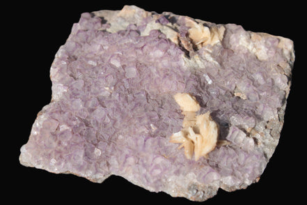 Purple Fluoritewith Calcite angel wings cluster 128g Rocks and Things