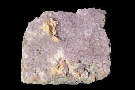 Purple Fluoritewith Calcite angel wings cluster 128g Rocks and Things