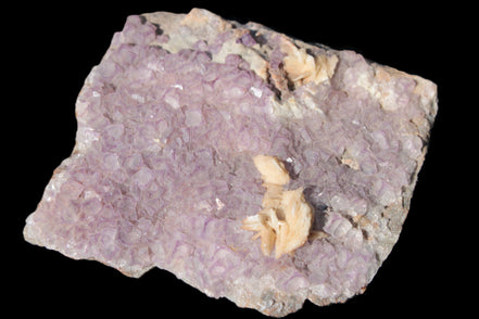 Purple Fluoritewith Calcite angel wings cluster 128g Rocks and Things