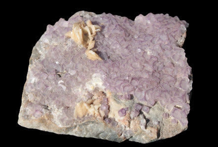 Purple Fluoritewith Calcite angel wings cluster 128g Rocks and Things