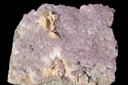 Purple Fluoritewith Calcite angel wings cluster 128g Rocks and Things