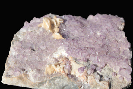 Purple Fluoritewith Calcite angel wings cluster 128g Rocks and Things