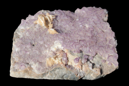 Purple Fluoritewith Calcite angel wings cluster 128g Rocks and Things