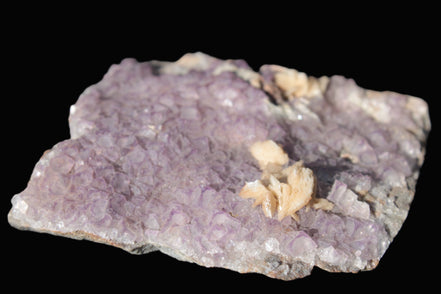 Purple Fluoritewith Calcite angel wings cluster 128g Rocks and Things