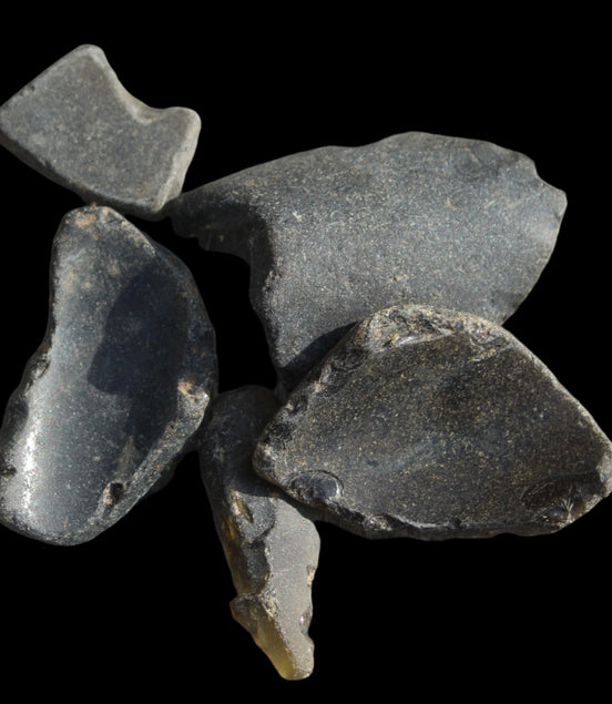 Old thick river Glass finds from Reedy Creek, Eldorado, Victoria 4/5 pieces in sunshine - Rocks and Things Store