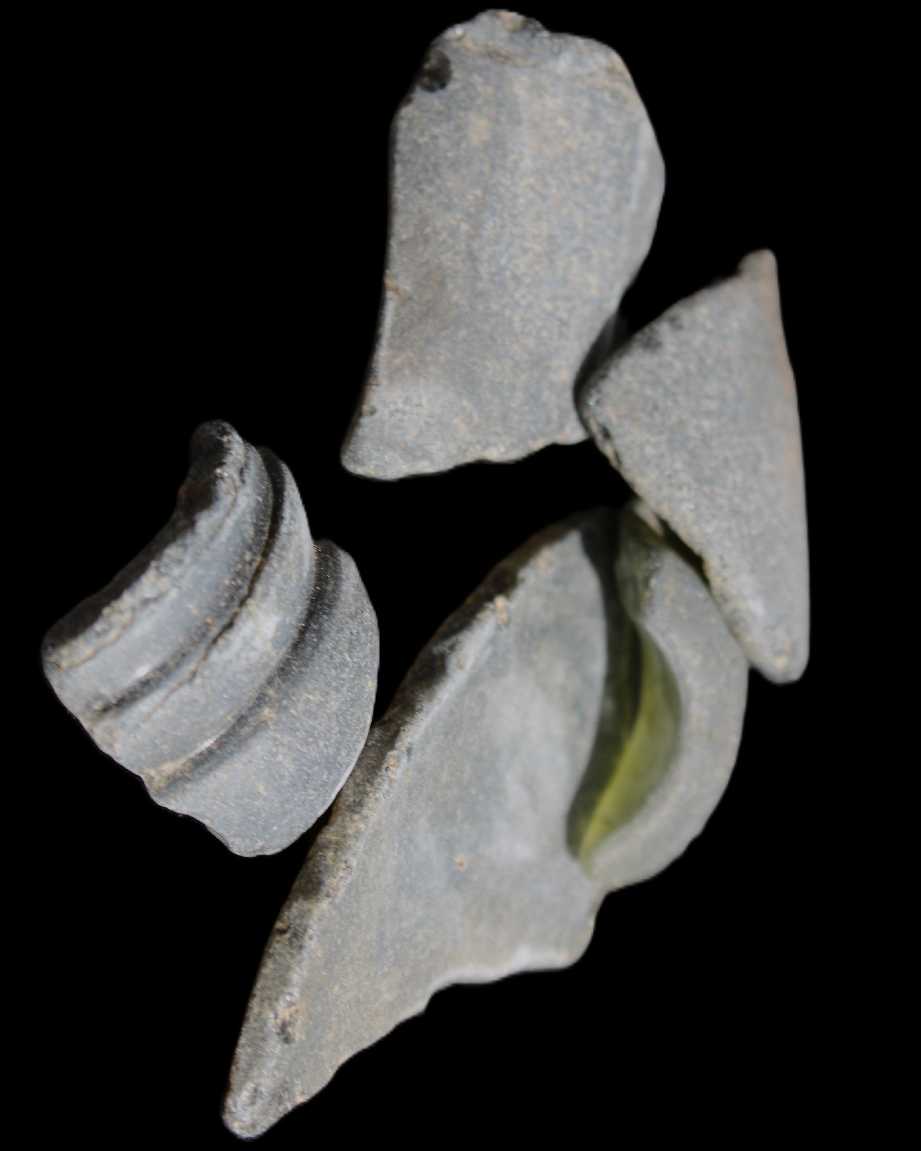 Old thick river Glass finds from Reedy Creek, Eldorado, Victoria 4/5 pieces in sunlight - Rocks and Things Store